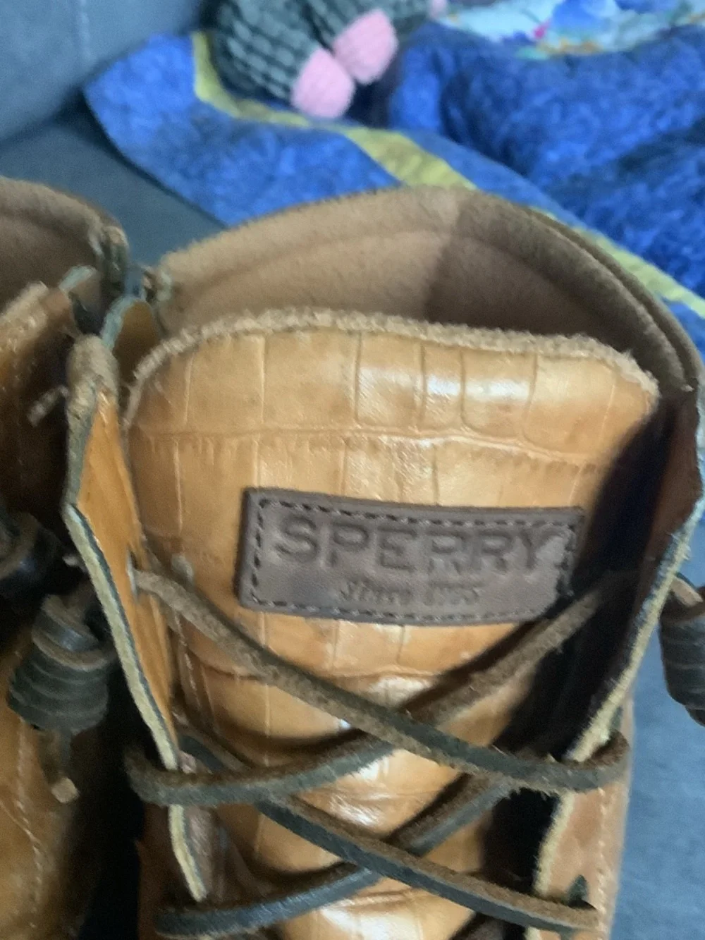 Sperry Brown Leather and Black Rubber‎ Duck Boots